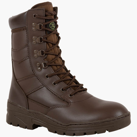 Highlander Delta All Leather Brown Patrol Boot Combat Boot Rubber Sole Cadets