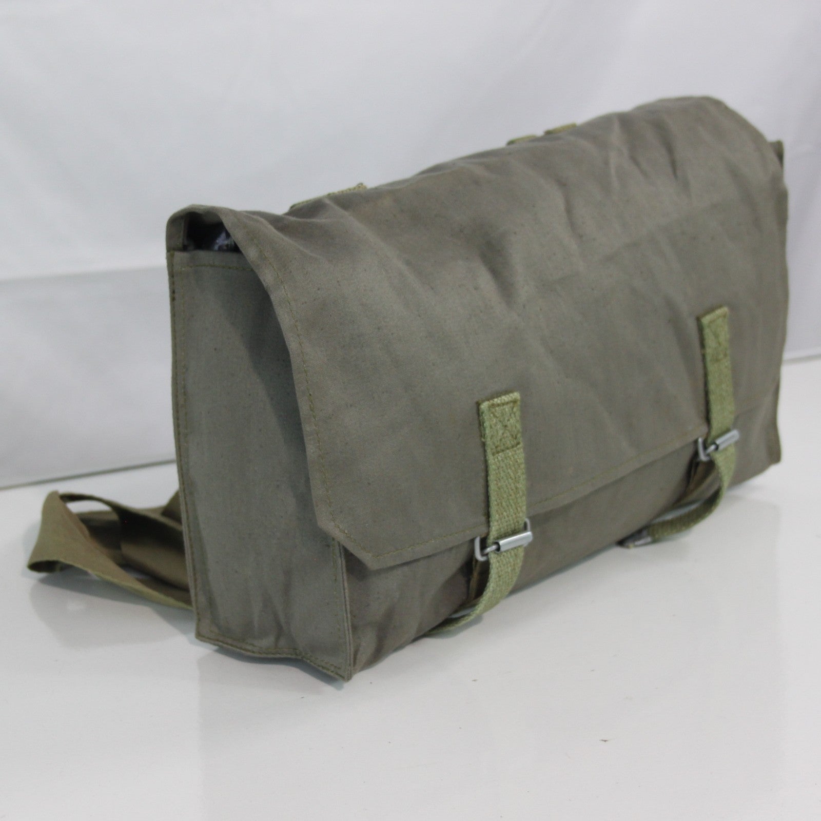 Genuine Surplus East European Vintage Army Side Bag Canvas Khaki Olive  (3412)
