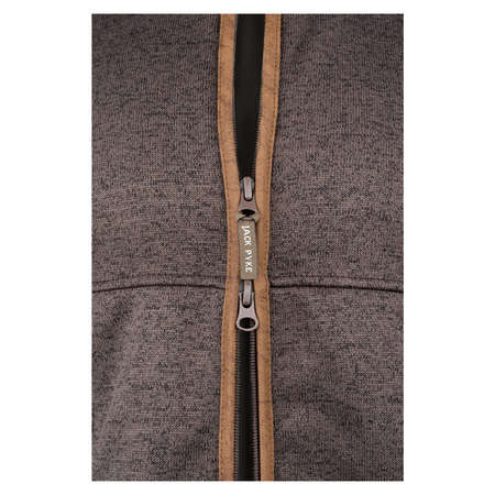 ED Jack Pyke Countryman Melange Fleece Gilet Double Zip Front Waistcoat Brown