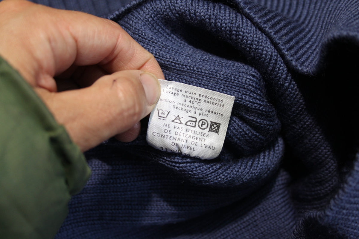 Pure New Wool Military Surplus Army Jumper Knitted Blue 38-40"Tall (3568)