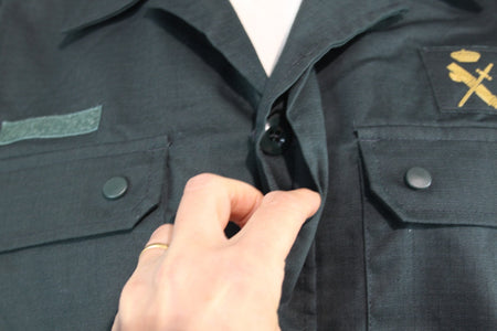 Genuine Surplus Spanish Police Combat Shirt Bottle Green Ripstop S/Grade (3182)