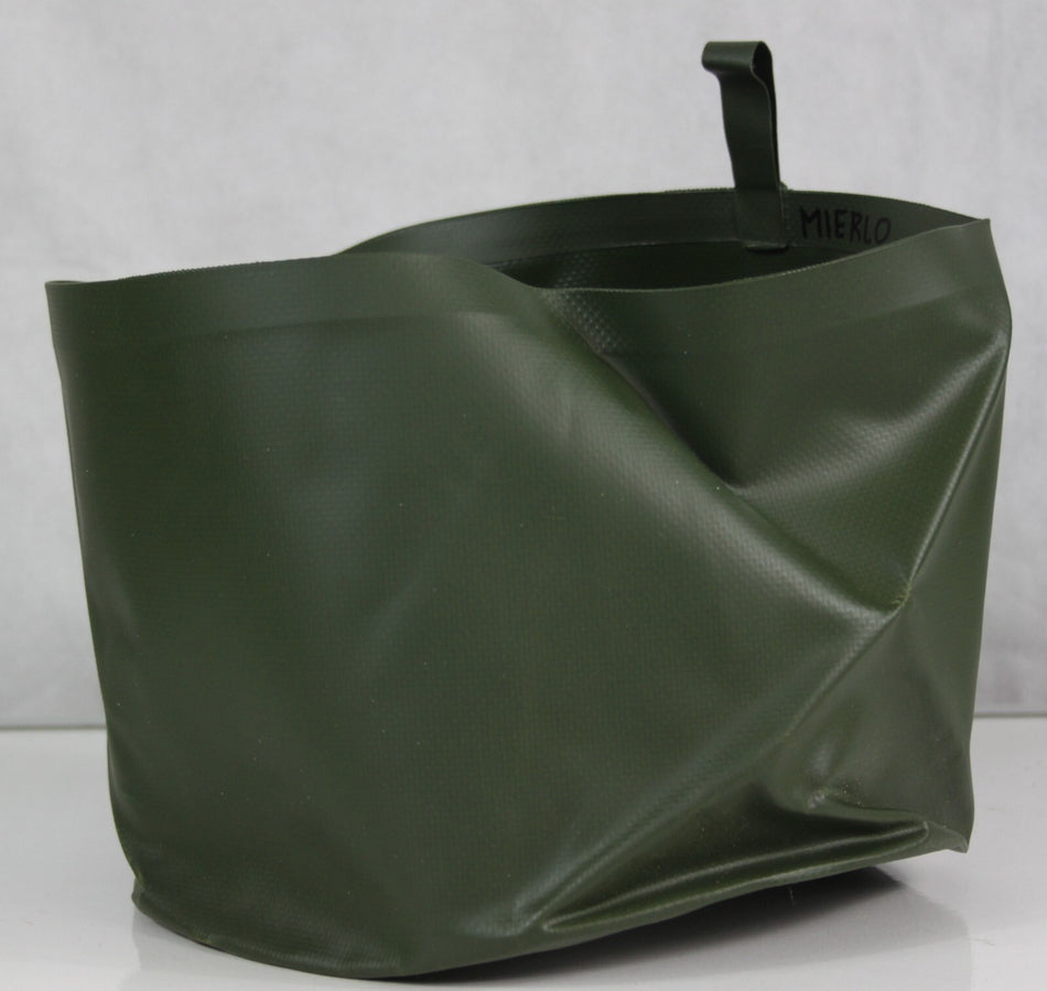 Genuine Surplus Dutch Army  Folding Wash Bowl Water Bowl Green Rubberised Canvas