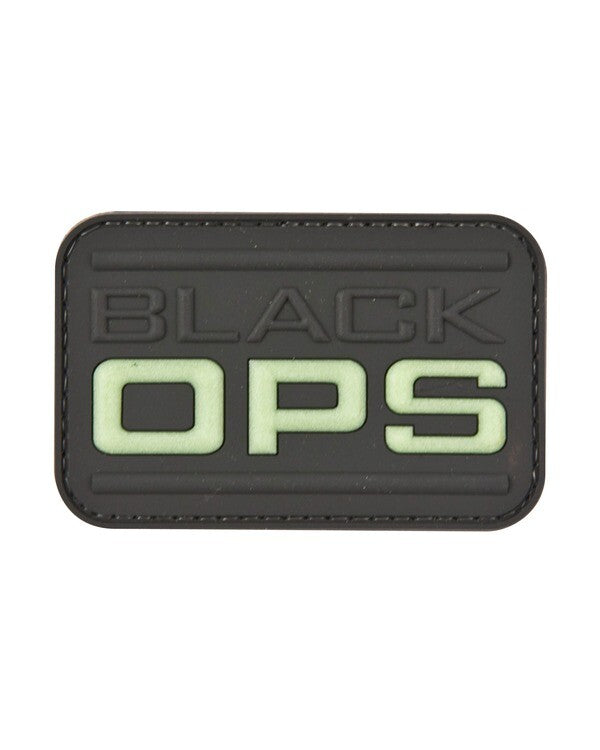 KT Black Ops Glow in Dark PVC Rubber Morale Patch tactical hook 3D Army Airsoft