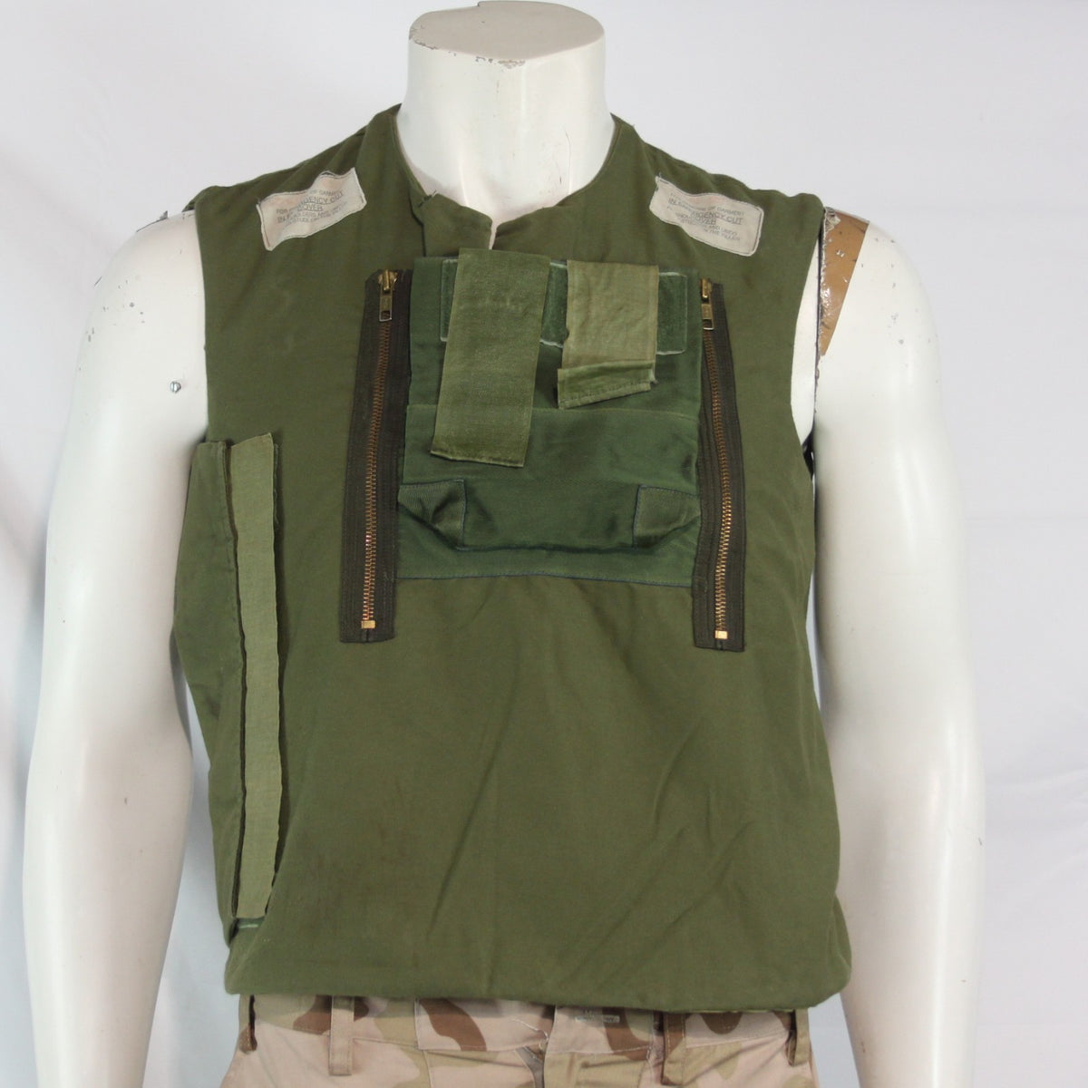 1970's Vintage British Military Body Armour Cover Genuine Surplus Olive 3961