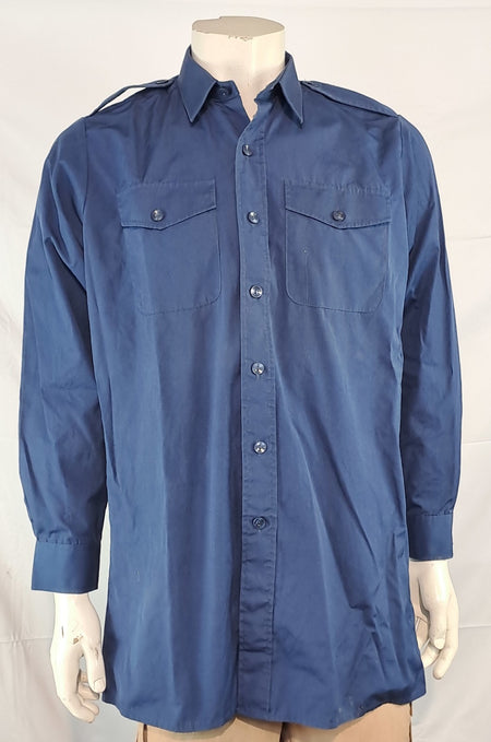 Genuine Surplus British RAF/Navy Working Shirt Wedgewood Polycotton