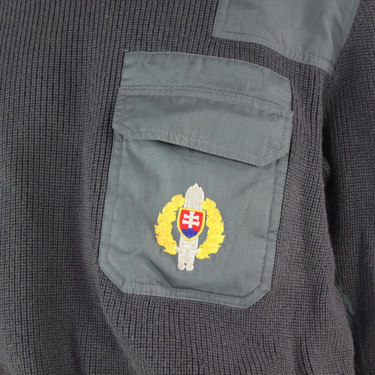 Genuine Surplus Slovakian Army Embroidered Jumper with Pocket Wool 42-44" (3255)