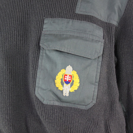 Genuine Surplus Slovakian Army Embroidered Jumper with Pocket Wool 42-44" (3255)