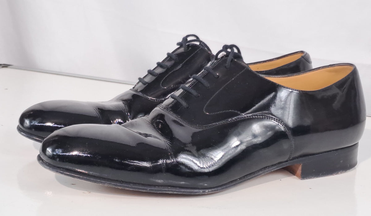Genuine Surplus British Mens Mess Dress Shoes Formal Black Leather Grade 1 (2410