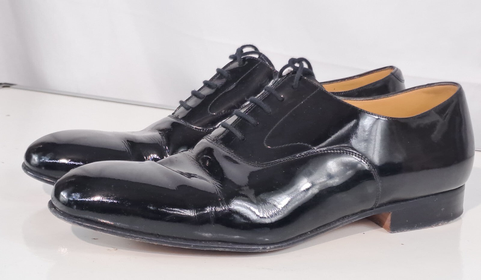 Genuine Surplus British Mens Mess Dress Shoes Formal Black Leather Grade 1 (2410