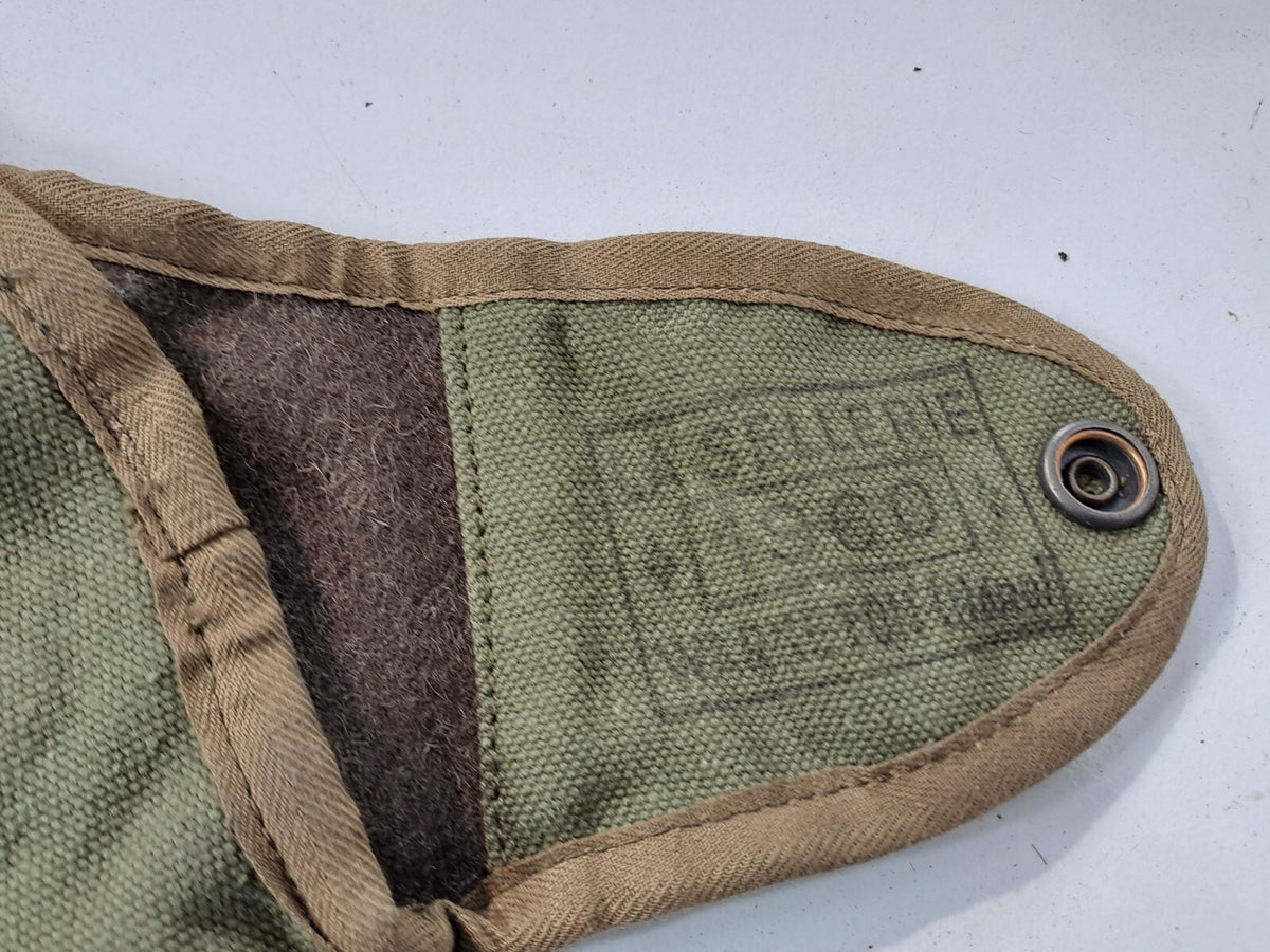 Genuine Surplus French 1960's Vintage Water Bottle Cover Insulated Wool 1598