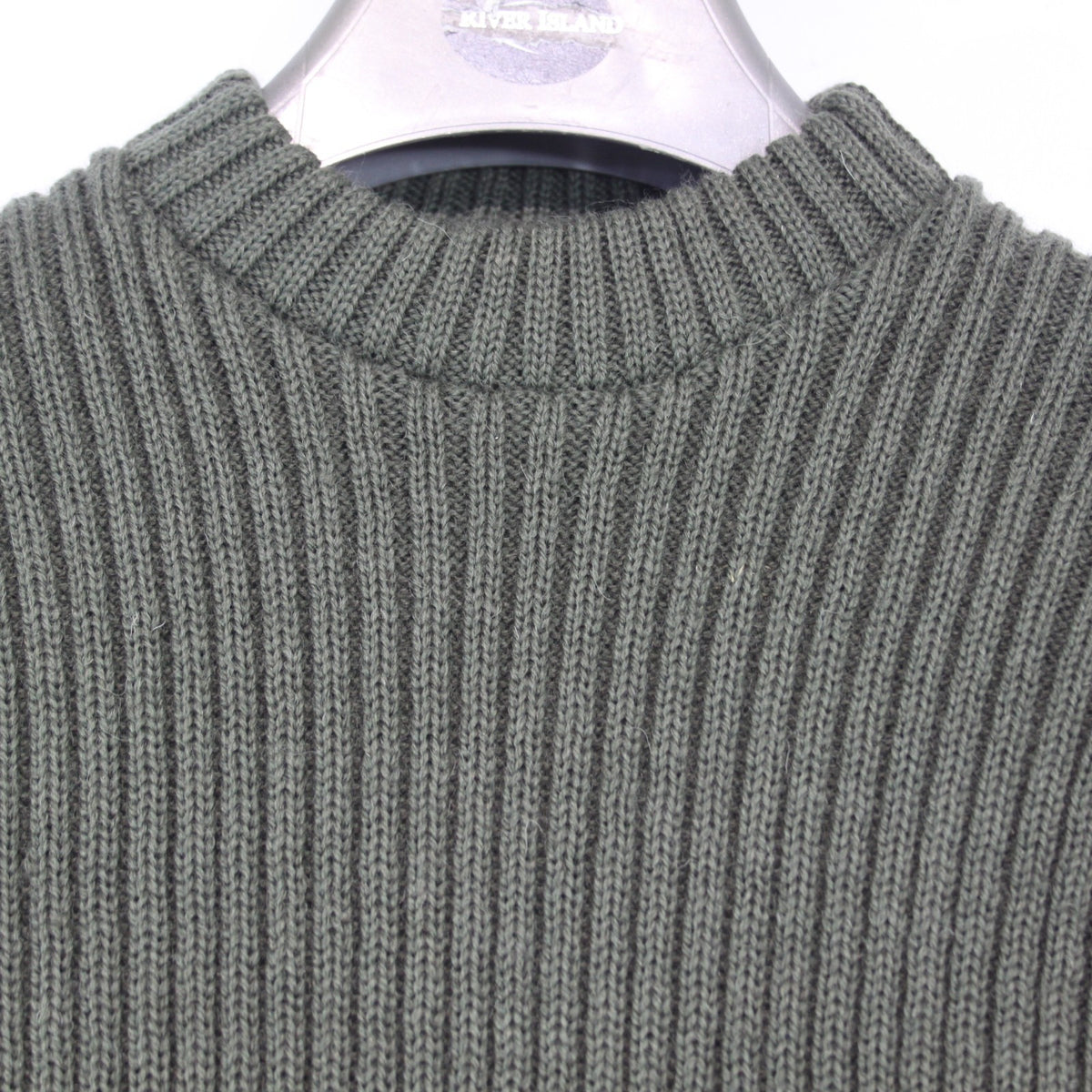 NEW British Army Olive Green Heavyweight Rib Jumper No Patches 34" Chest (4063)