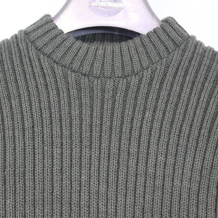 NEW British Army Olive Green Heavyweight Rib Jumper No Patches 34" Chest (4063)