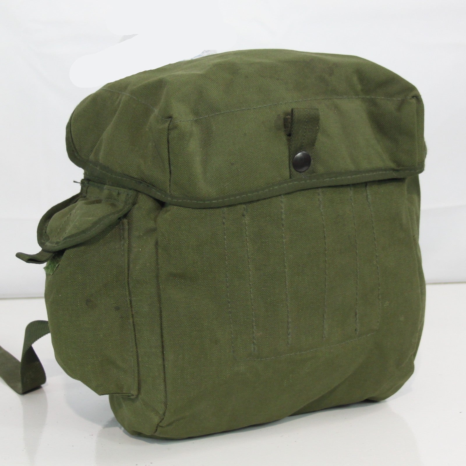 Genuine Surplus British Respirator Pack Plain Olive Green Side Bag 3401