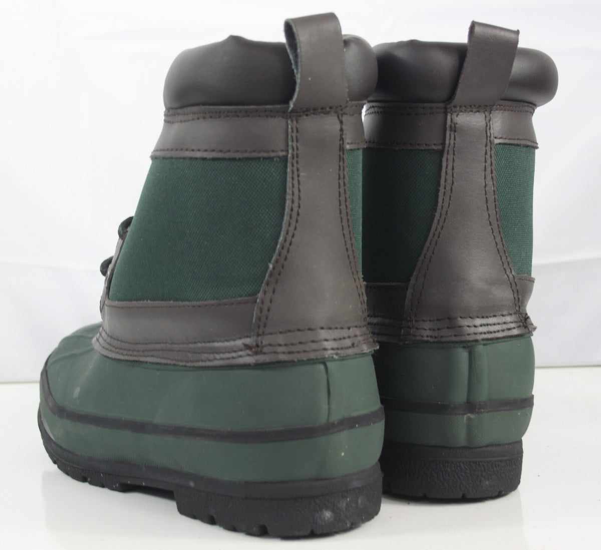 Highlander Morton Rubber & Canvas Warm Fleece Lined Ankle Boots Green Gardening