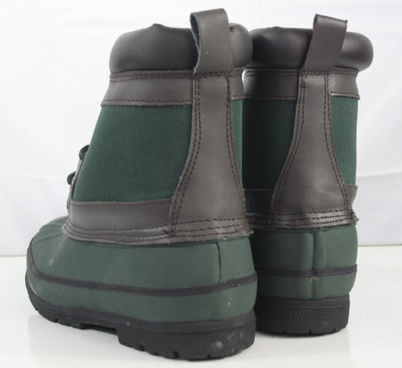 Highlander Morton Rubber & Canvas Warm Fleece Lined Ankle Boots Green Gardening