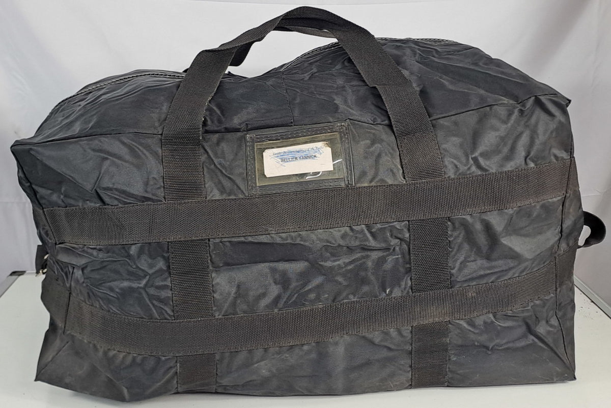 French Military College Holdall Black Duffle Bag Zipped Genuine Surplus (1637)
