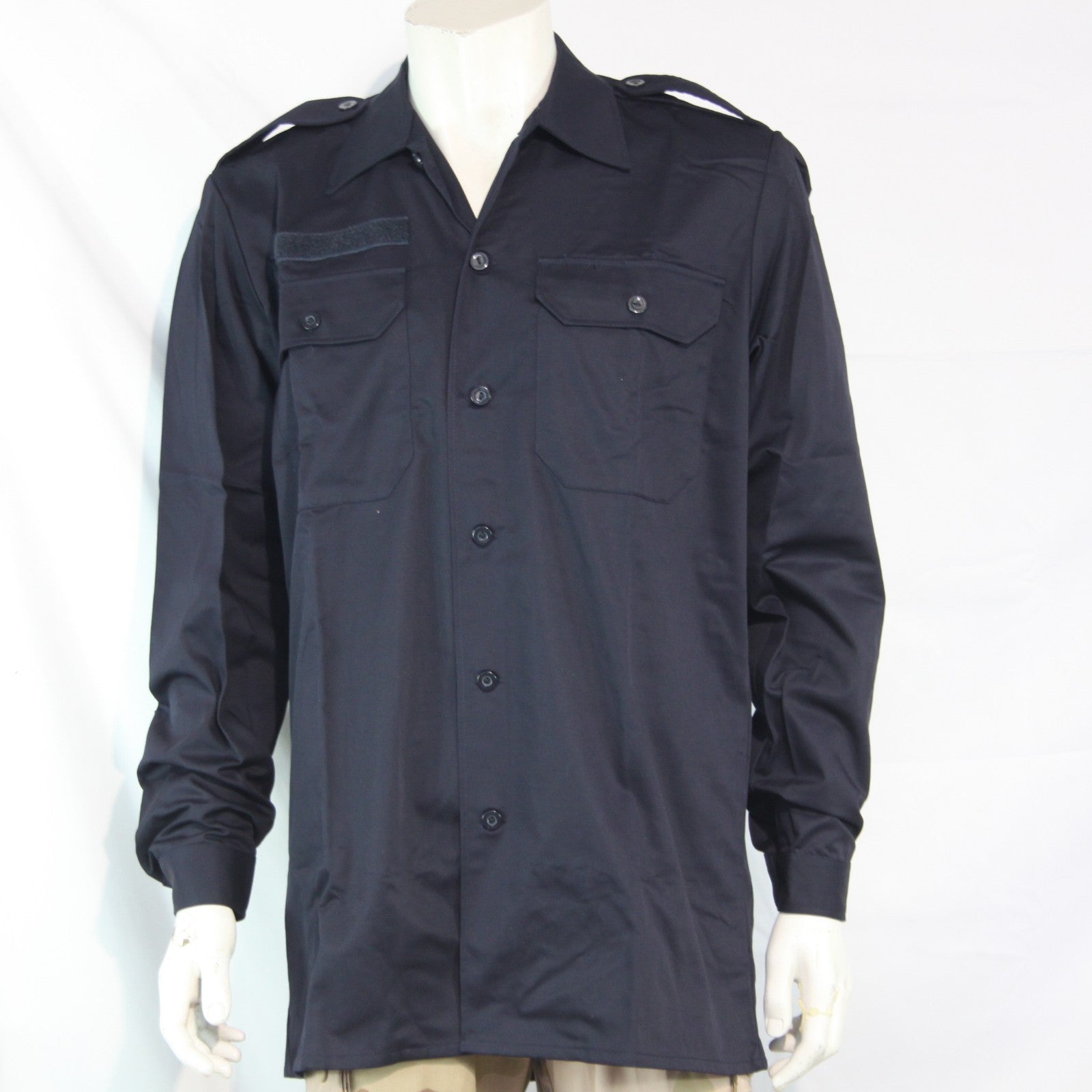 Dutch Navy Shirt Navy Blue Long Sleeve Genuine Surplus 40-42" Tall  (4221)