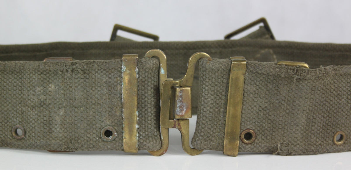 Genuine Surplus Vintage Dutch Army Pistol Belt 60mm Wide Army Military Buckle