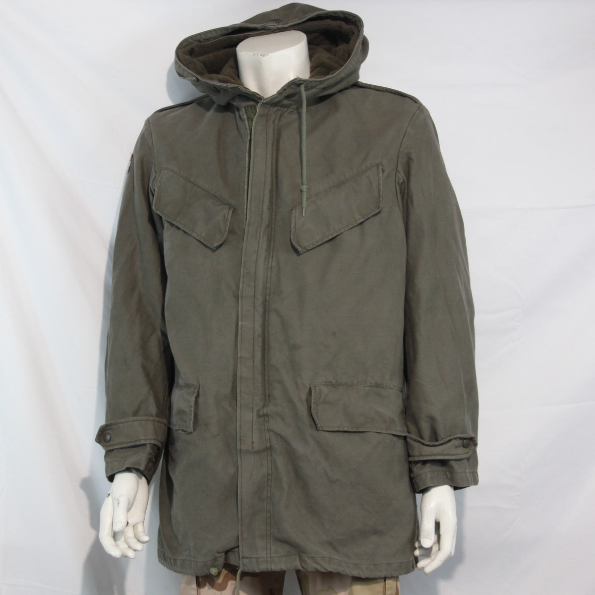 Genuine Surplus Dutch Army Parka Olive Faux Fur Lined Canvas Military (3742)