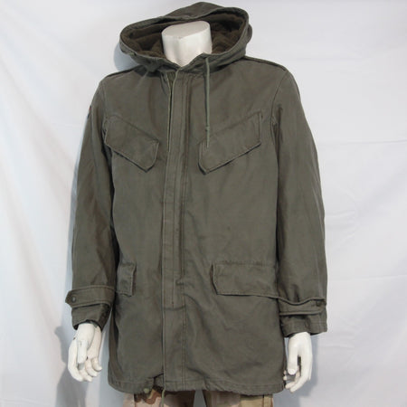 Genuine Surplus Dutch Army Parka Olive Faux Fur Lined Canvas Military (3742)