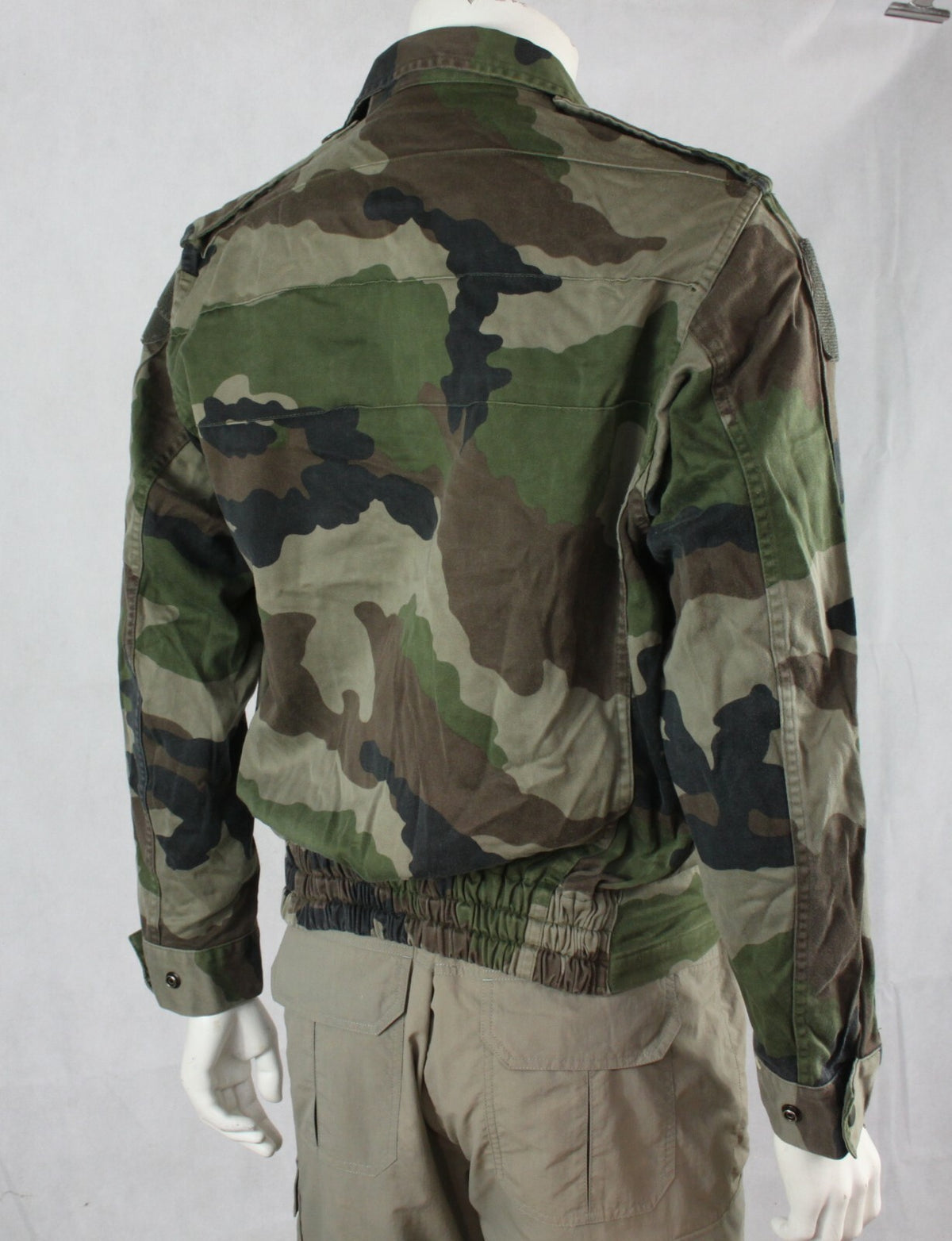Genuine Surplus French Army Jacket CCE Camo Waist Length Bomber Canvas F2 3307