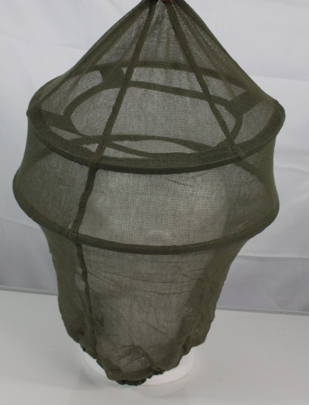 Genuine Surplus French Army Mosquito Head Net Face Cover Hooped Green Netting