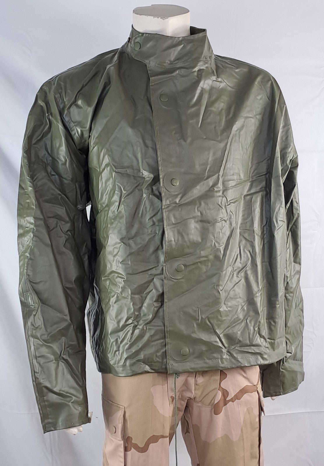 Grade 1 Waterproof PVC Bike Jacket Genuine Surplus Olive Biker G2 52-54"  (2794)