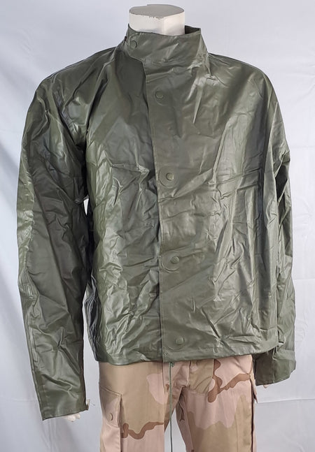 Grade 1 Waterproof PVC Bike Jacket Genuine Surplus Olive Biker G2 52-54"  (2794)