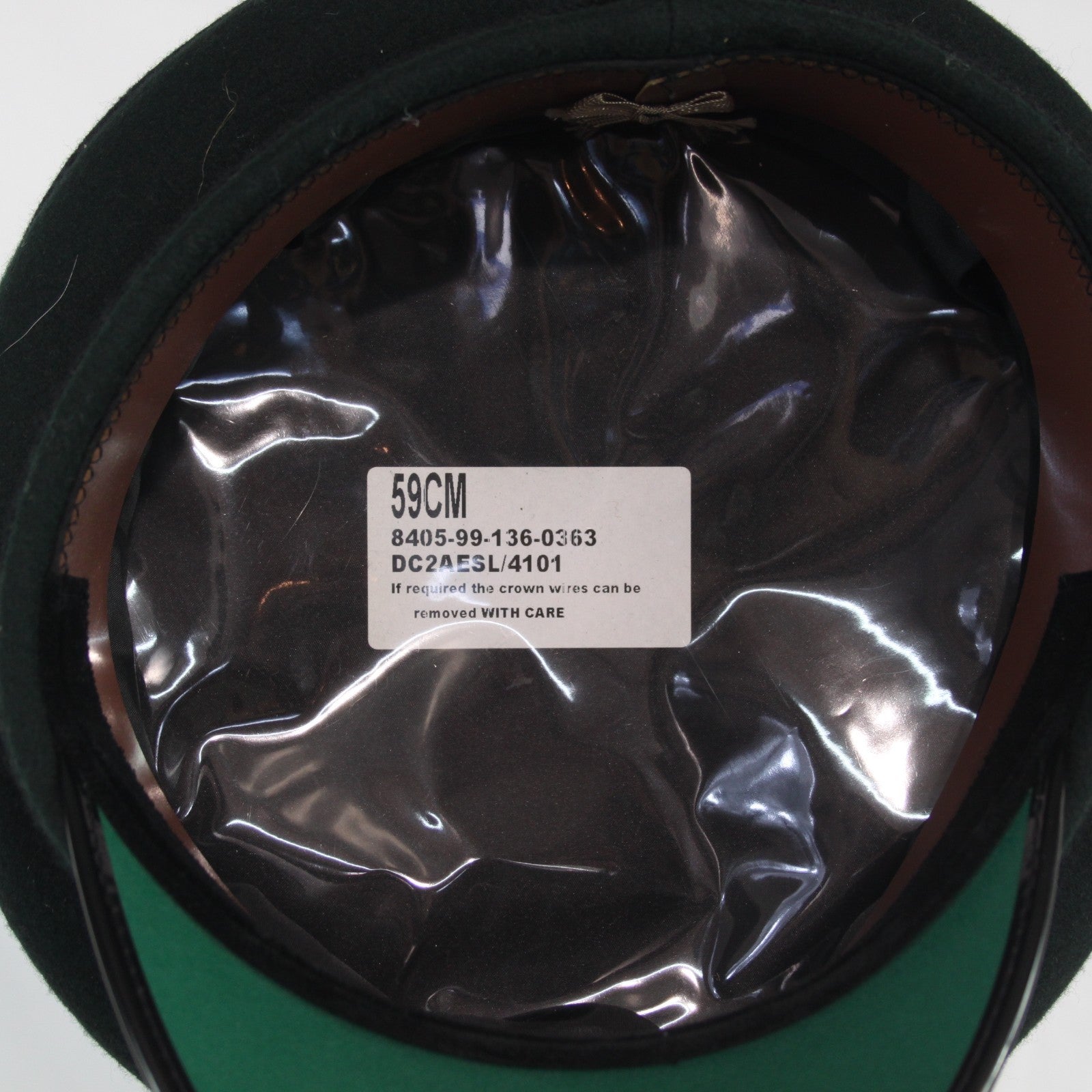 British Army Rifles Regiment Mens Dress Hat Genuine Surplus Peak Cap G1 (4450)