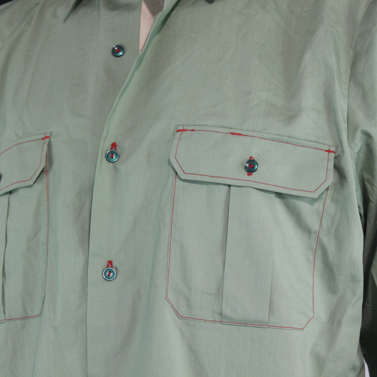 Spanish Civil Guard Long Sleeve Shirt Genuine Surplus  Green 42" Chest (4070)