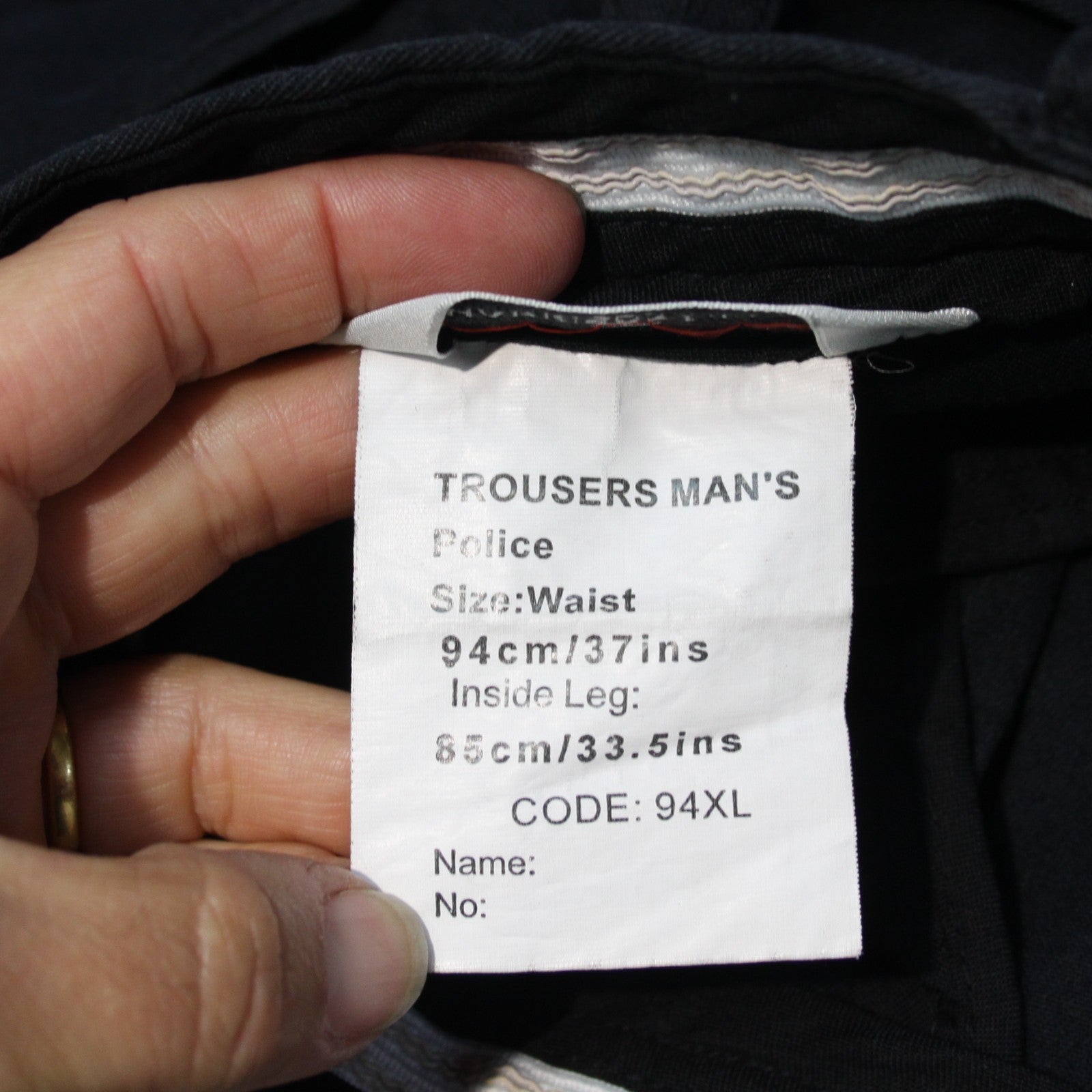 Genuine Surplus British Police Officer Mens Trousers Combats Pants Black (3638)