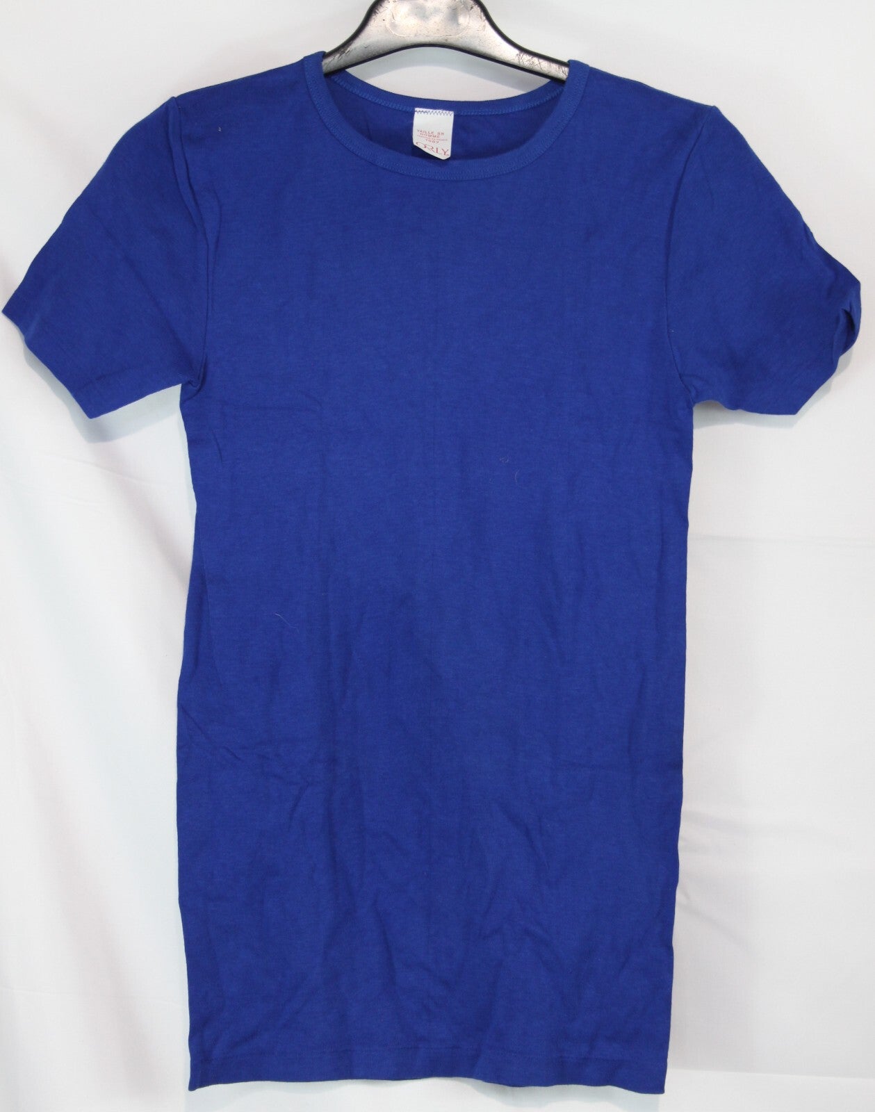 Genuine Surplus French Vintage Stretch Fit Blue  T-Shirt Short Sleeve Ex Army 36