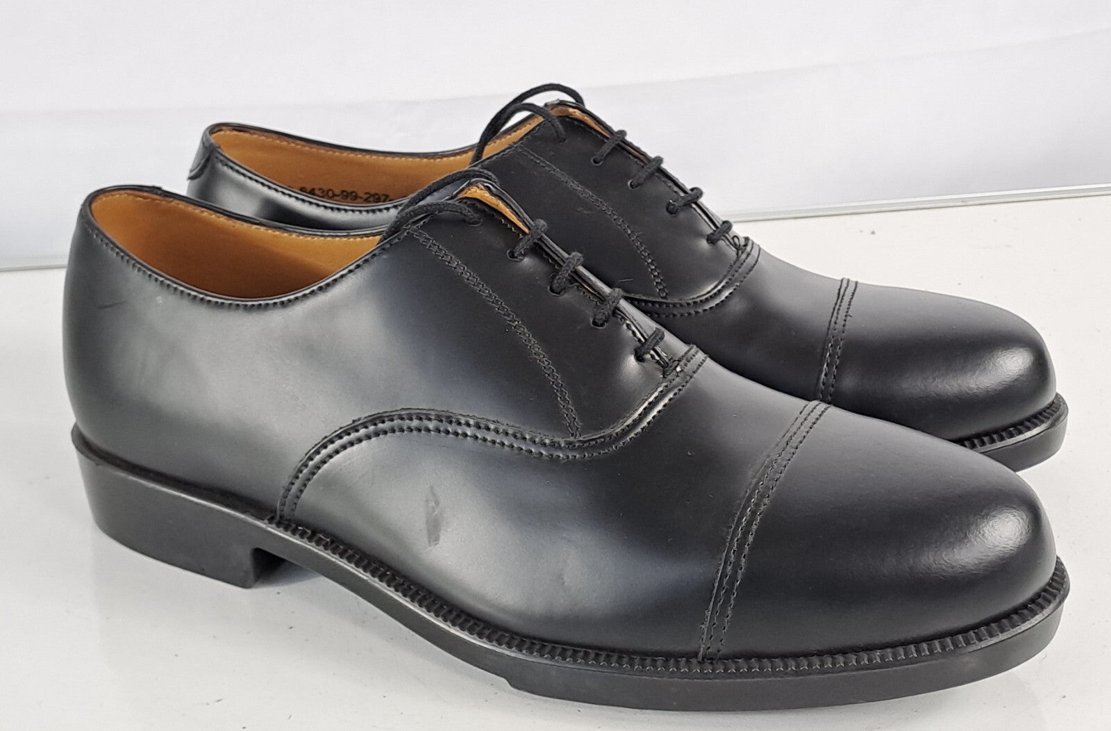 Genuine Surplus British RAF Mens Parade Shoes Formal Black Leather Supergrade