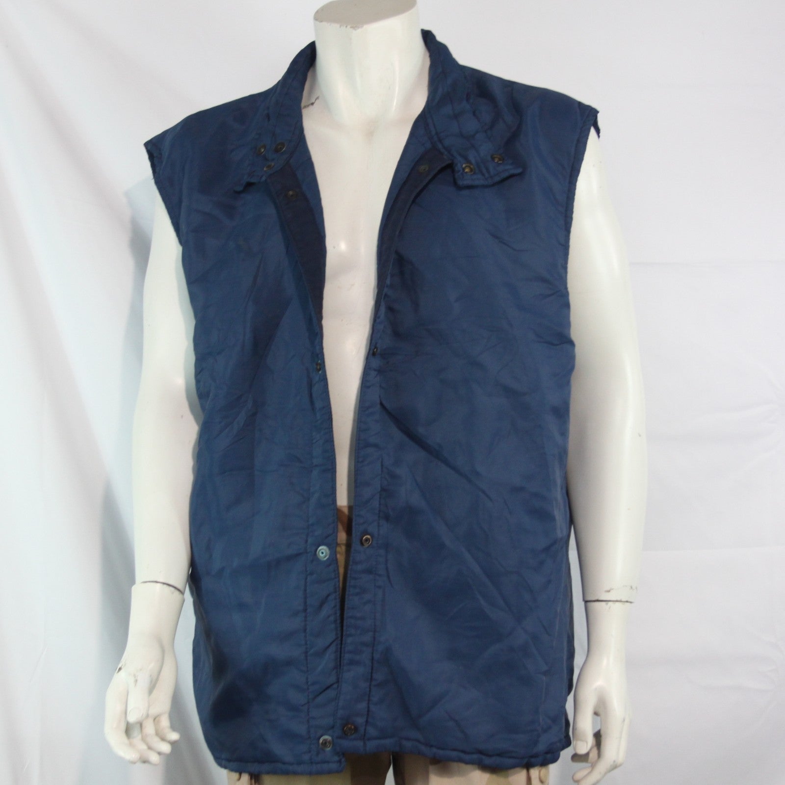 Genuine Surplus Jacket Liner Quilted Blue Thermal Sleeveless Large 42-44" (3734)