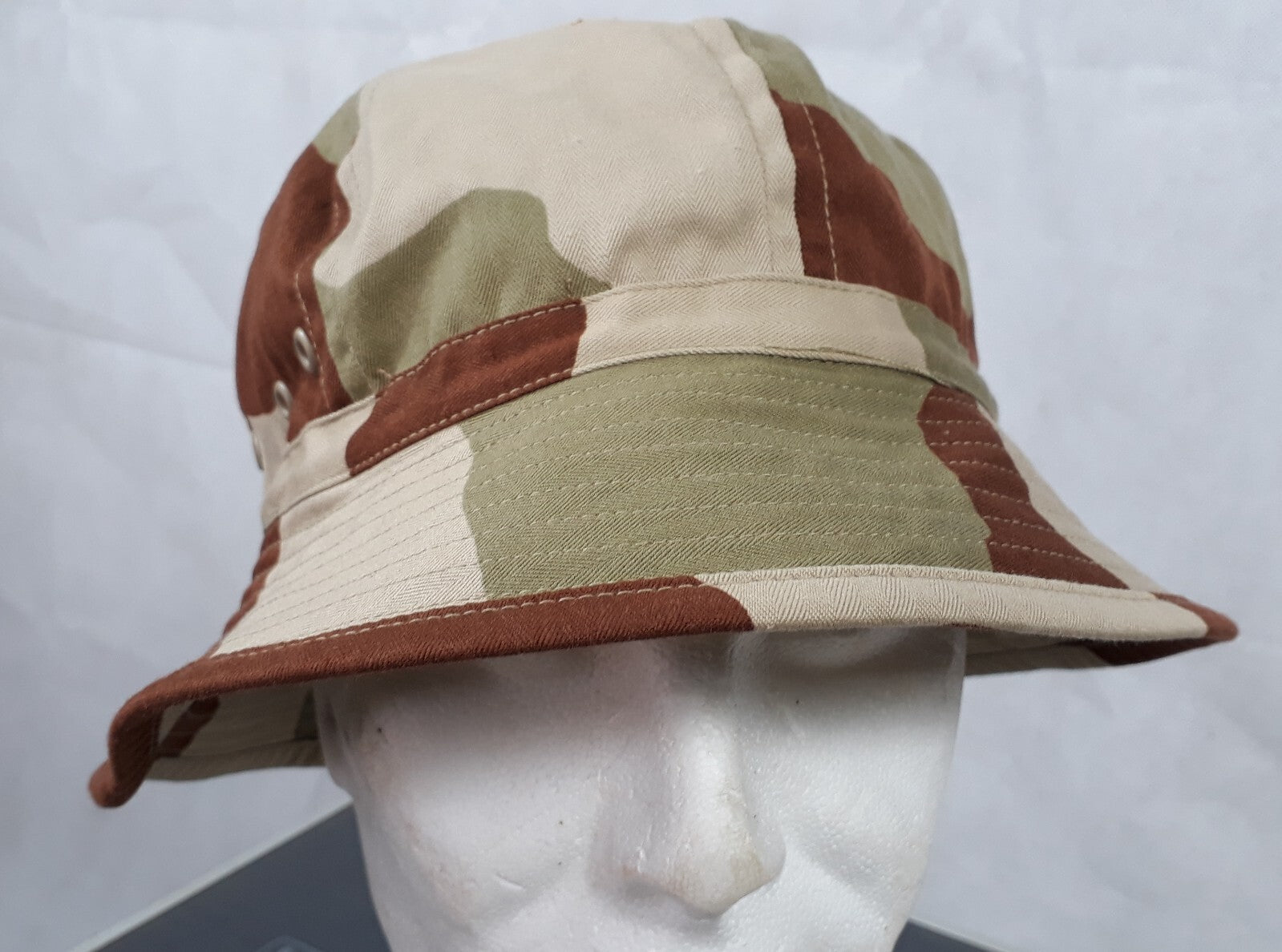 Genuine Surplus French Desert Boonie Sun Hat Wide Brim Polycotton Camo NEW