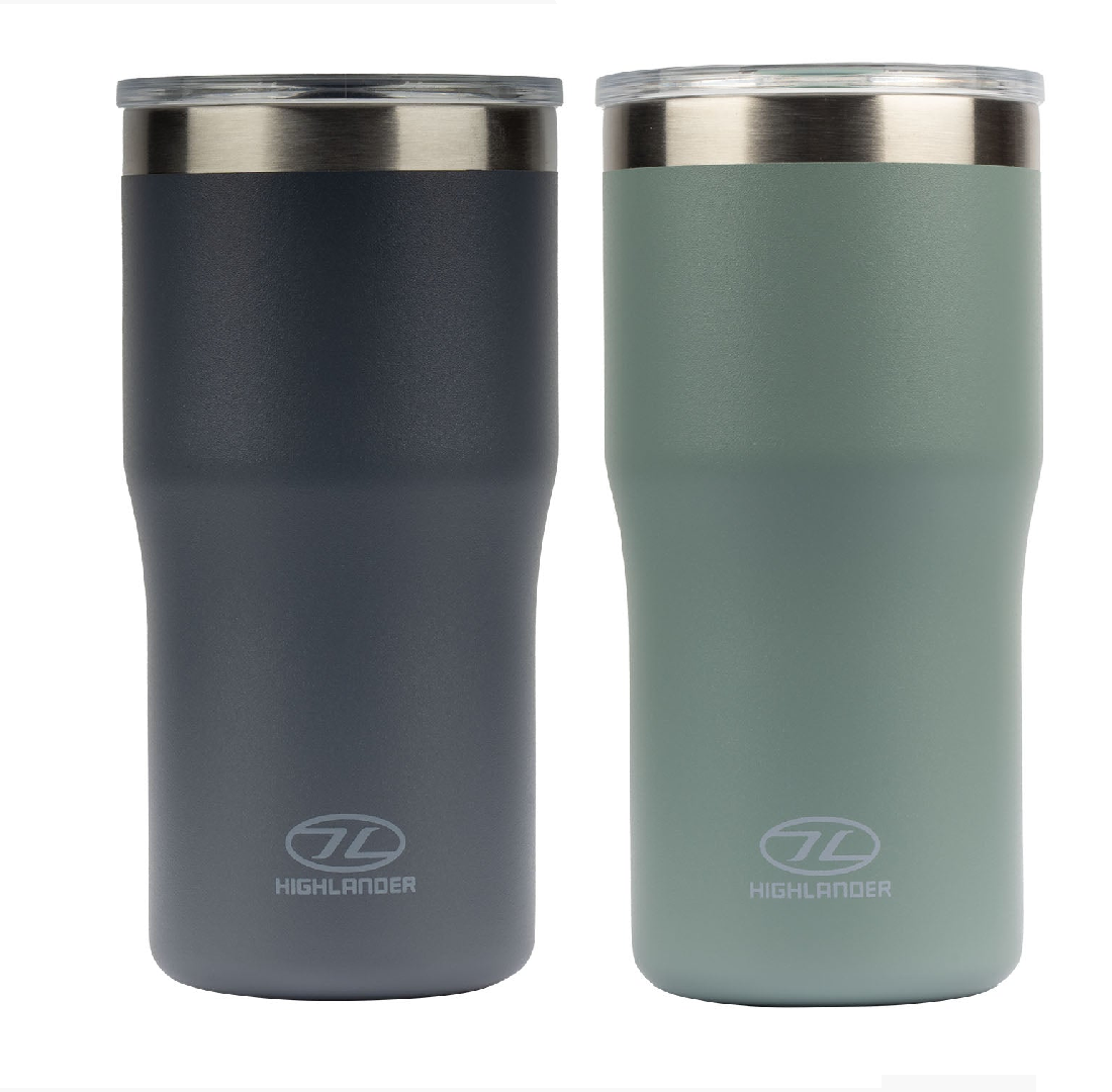 Highlander Stainless Steel Insulated Guzzler Thermal Tumbler Cup Mug Double Wall