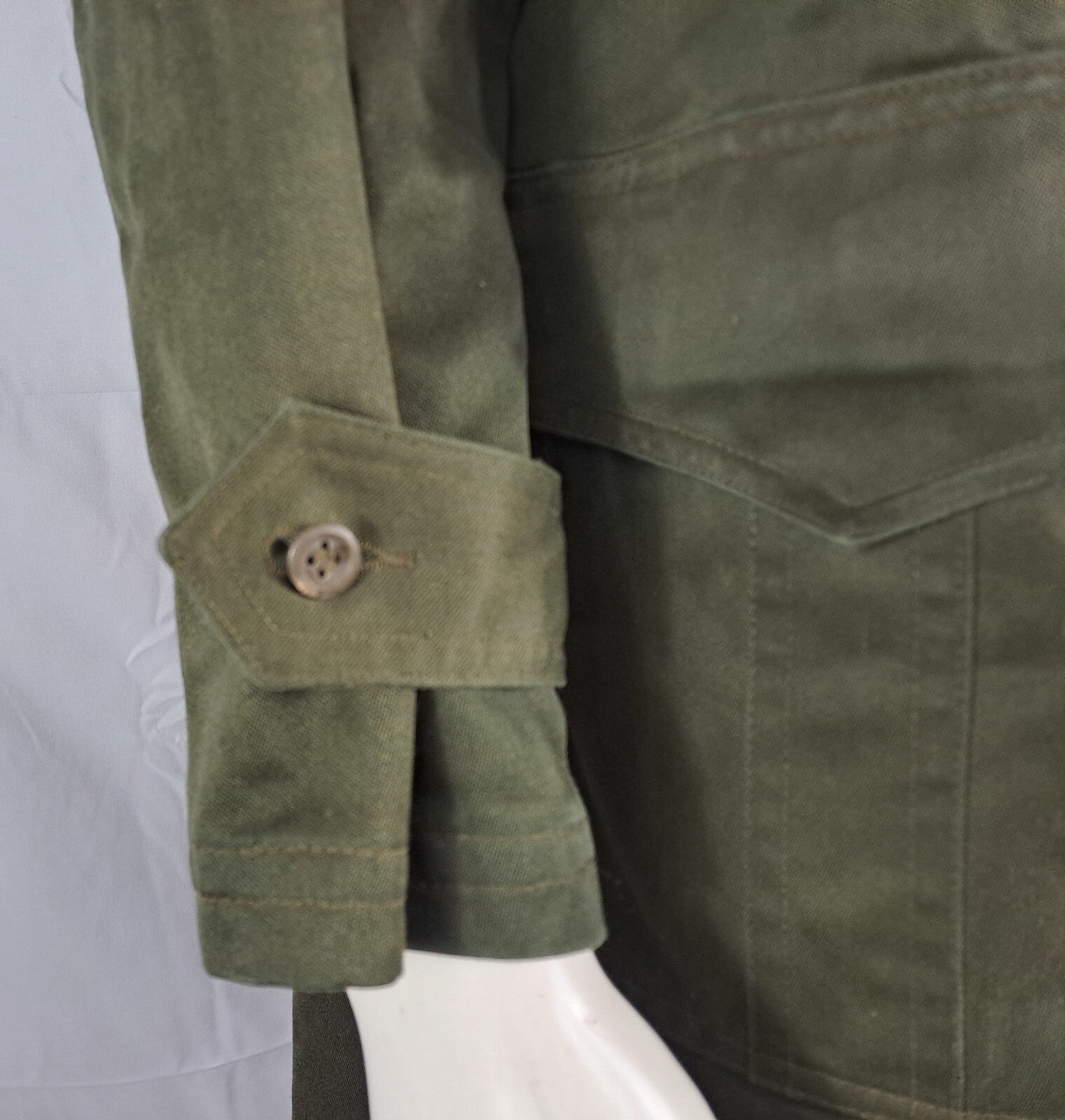 Genuine Surplus Czech Army Parka Unlined Olive Green Canvas No belt (1671)