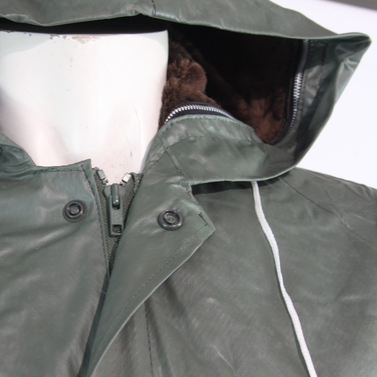 French Army Foul Weather jacket Waterproof Faux Fur Lined 40-42" (4310)