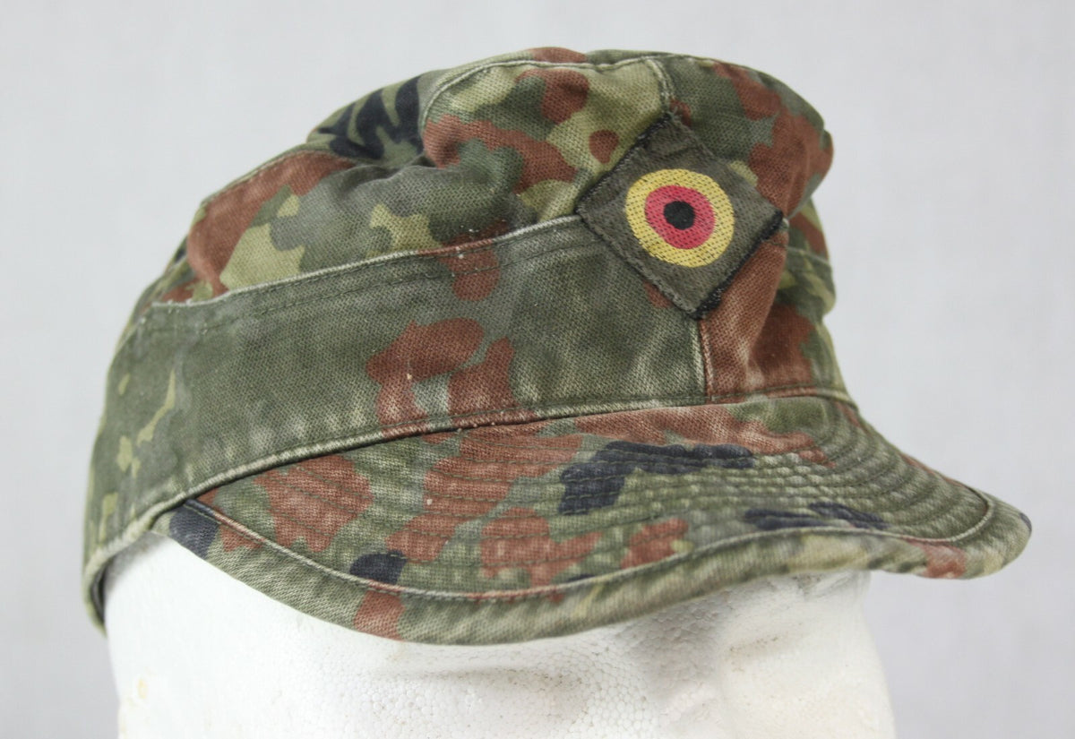 Genuine Surplus German Flektarn Camo Field Cap Fatigue Hat Flecktarn Camouflage