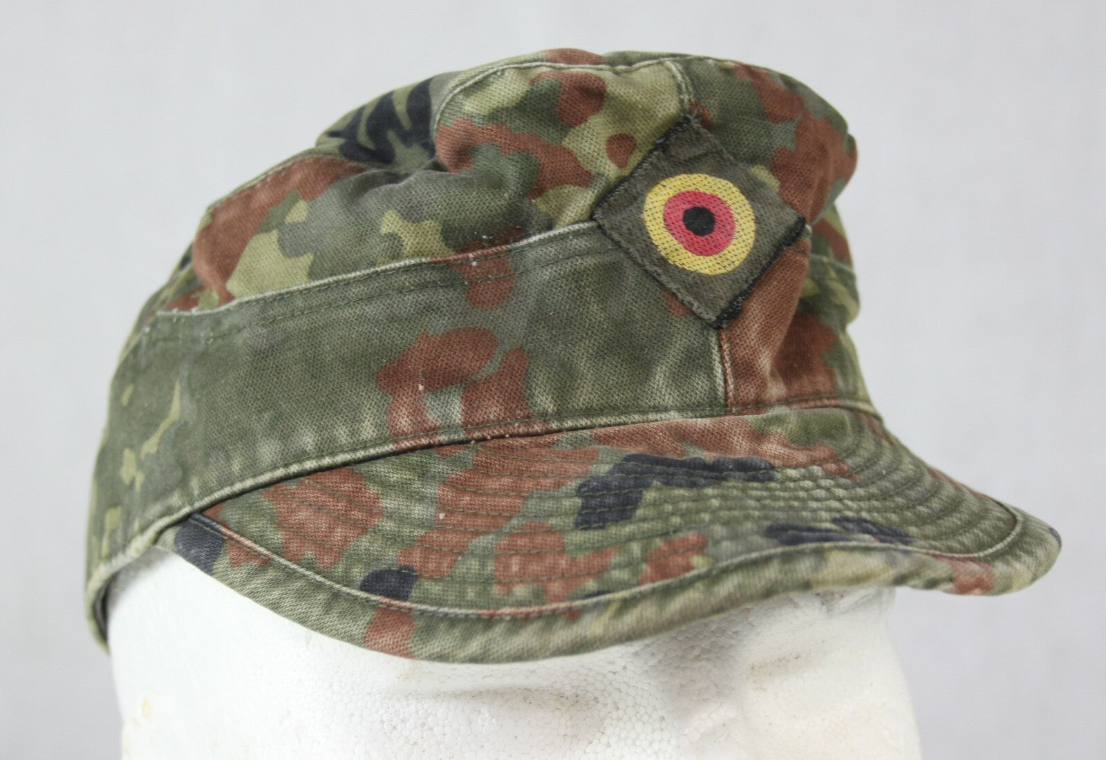Genuine Surplus German Flektarn Camo Field Cap Fatigue Hat Flecktarn Camouflage