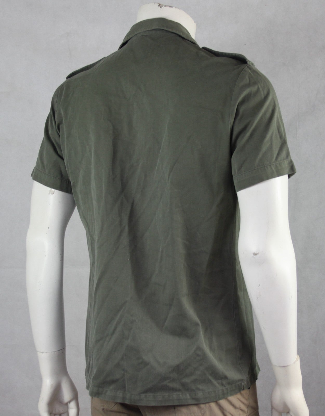Genuine Surplus French Army Short Sleeve Shirt Warm Weather Olive (870)