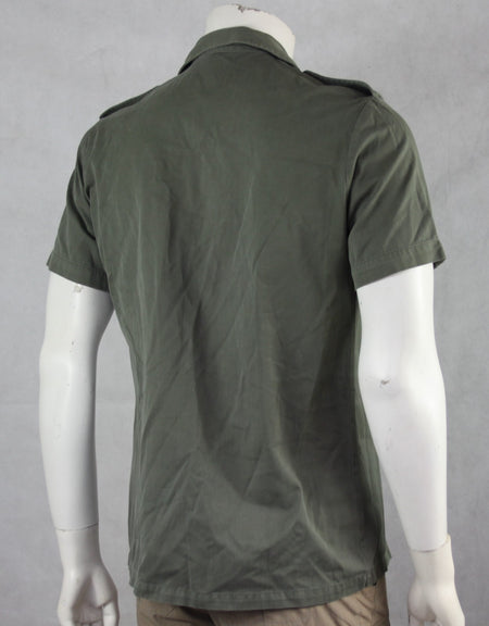 Genuine Surplus French Army Short Sleeve Shirt Warm Weather Olive (870)
