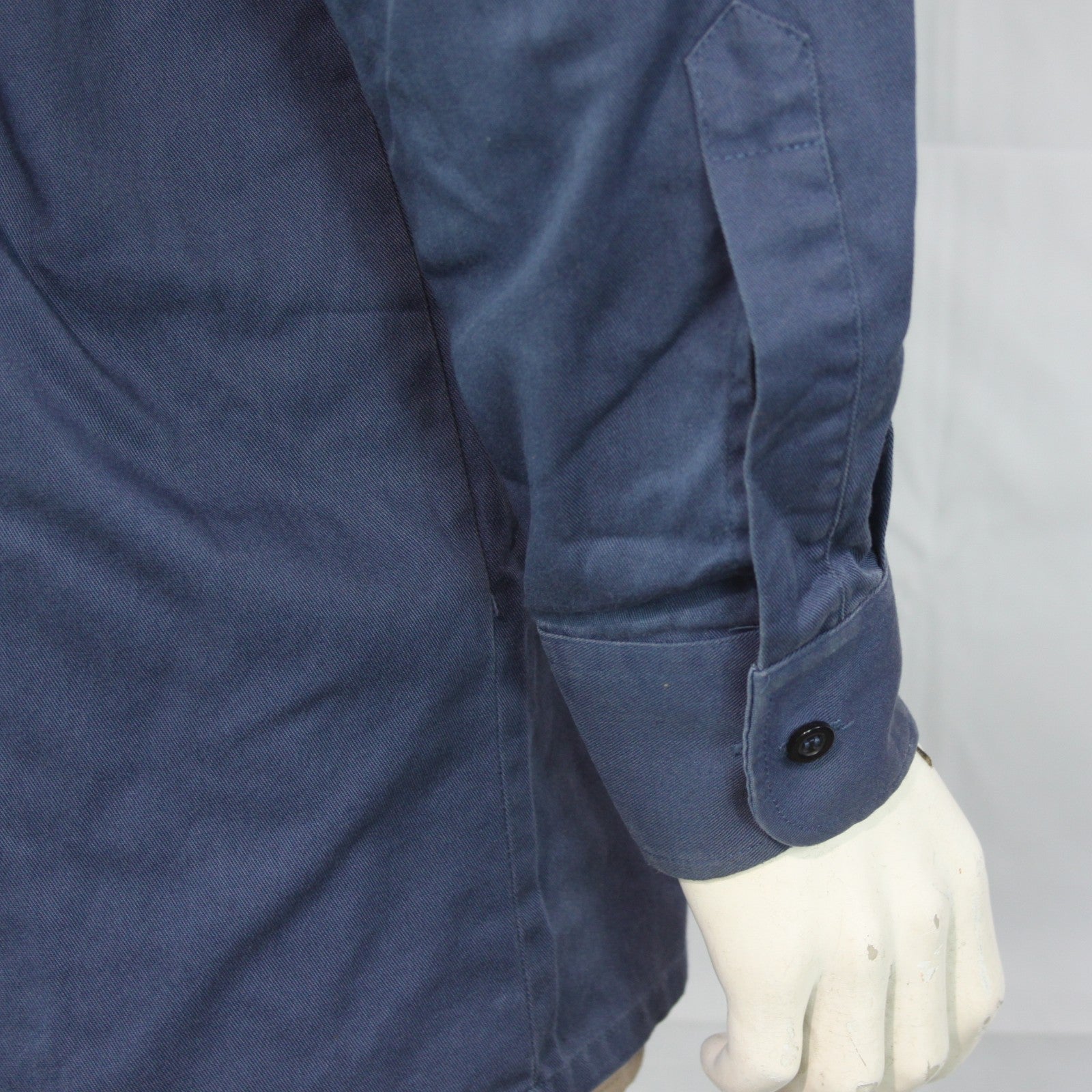 Blue Polycotton Military Office Work Shirt Long Sleeve Genuine Surplus  (4229)