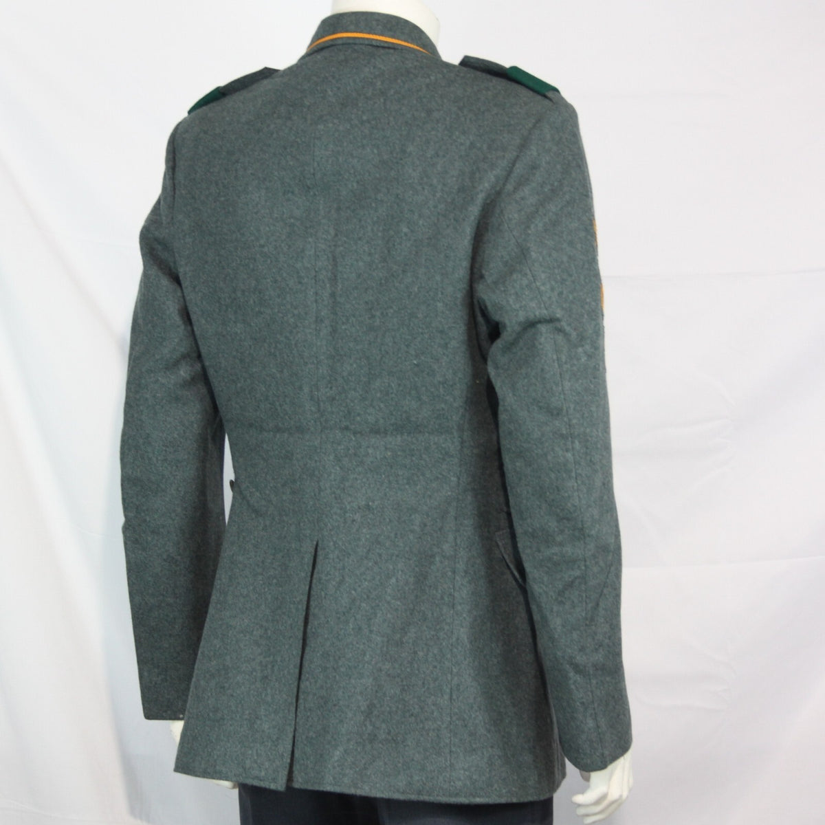 Genuine Surplus Swiss Army Vintage Wool Dress Jacket Badged Thick Blue Grey 3322