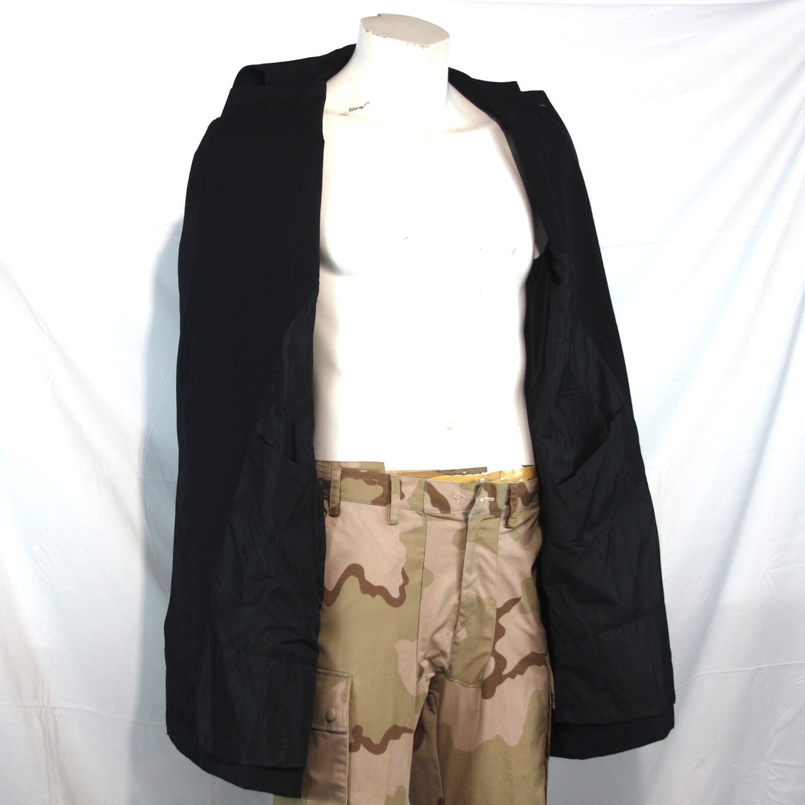 Genuine Surplus British Royal Navy Raincoat Naval Blue Waterproof Overcoat (3150