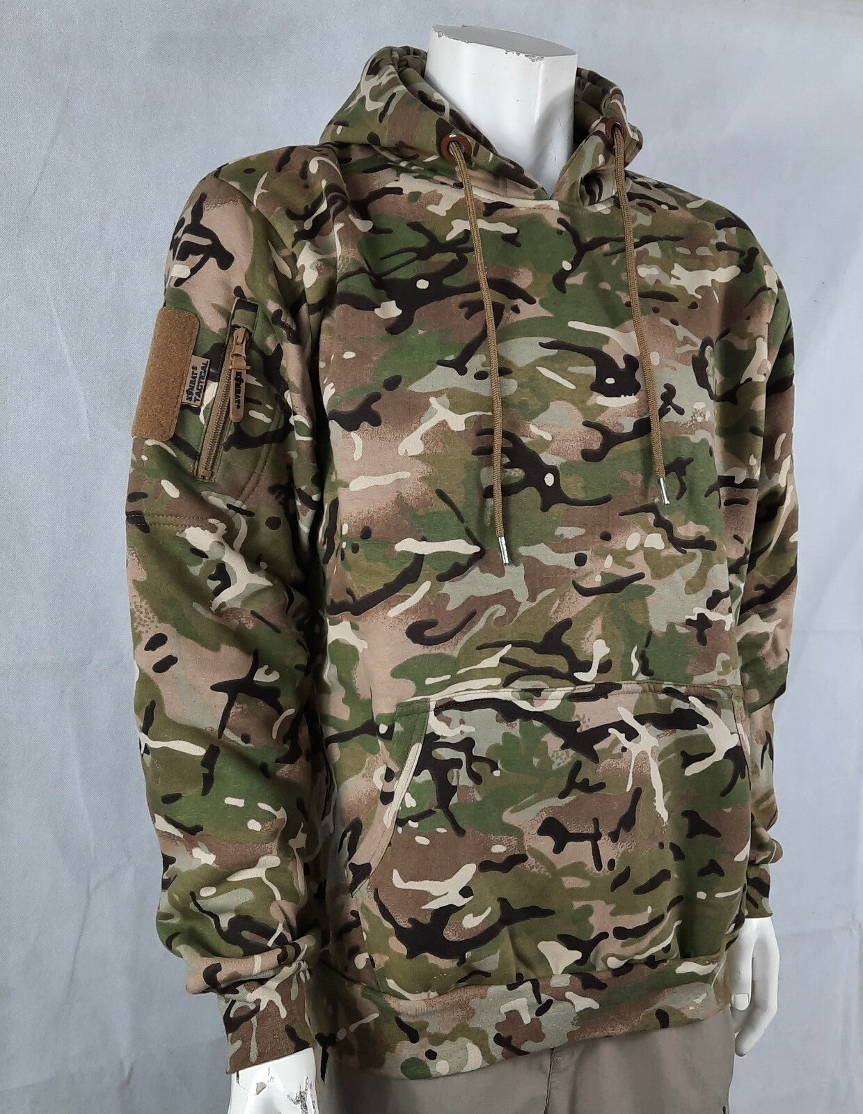 Kombat Tactical Hoodie BTP /Black  Tactical Military Pockets Cotton Rich Hooded 