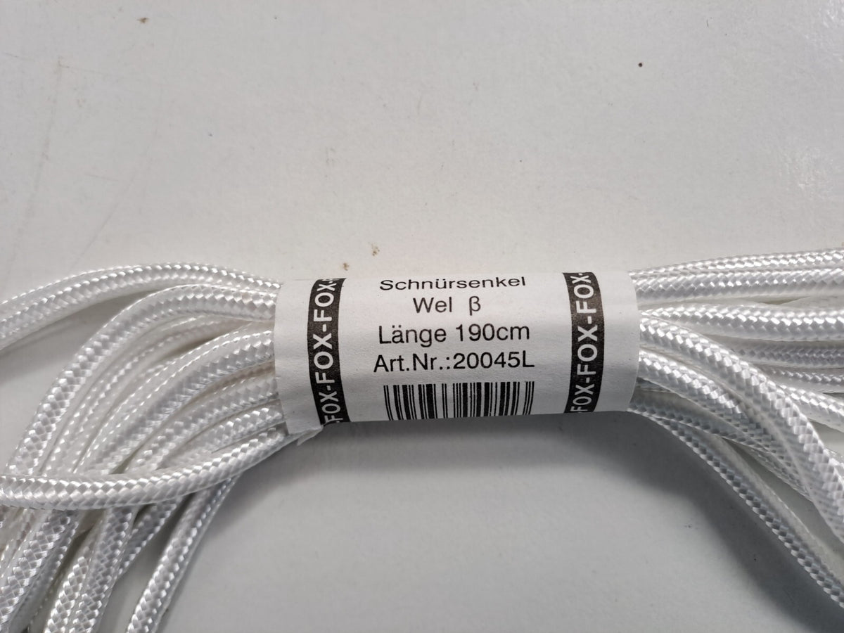 Genuine Surplus German Army Issue White Boot Laces 190cm 1 Pair (1892)