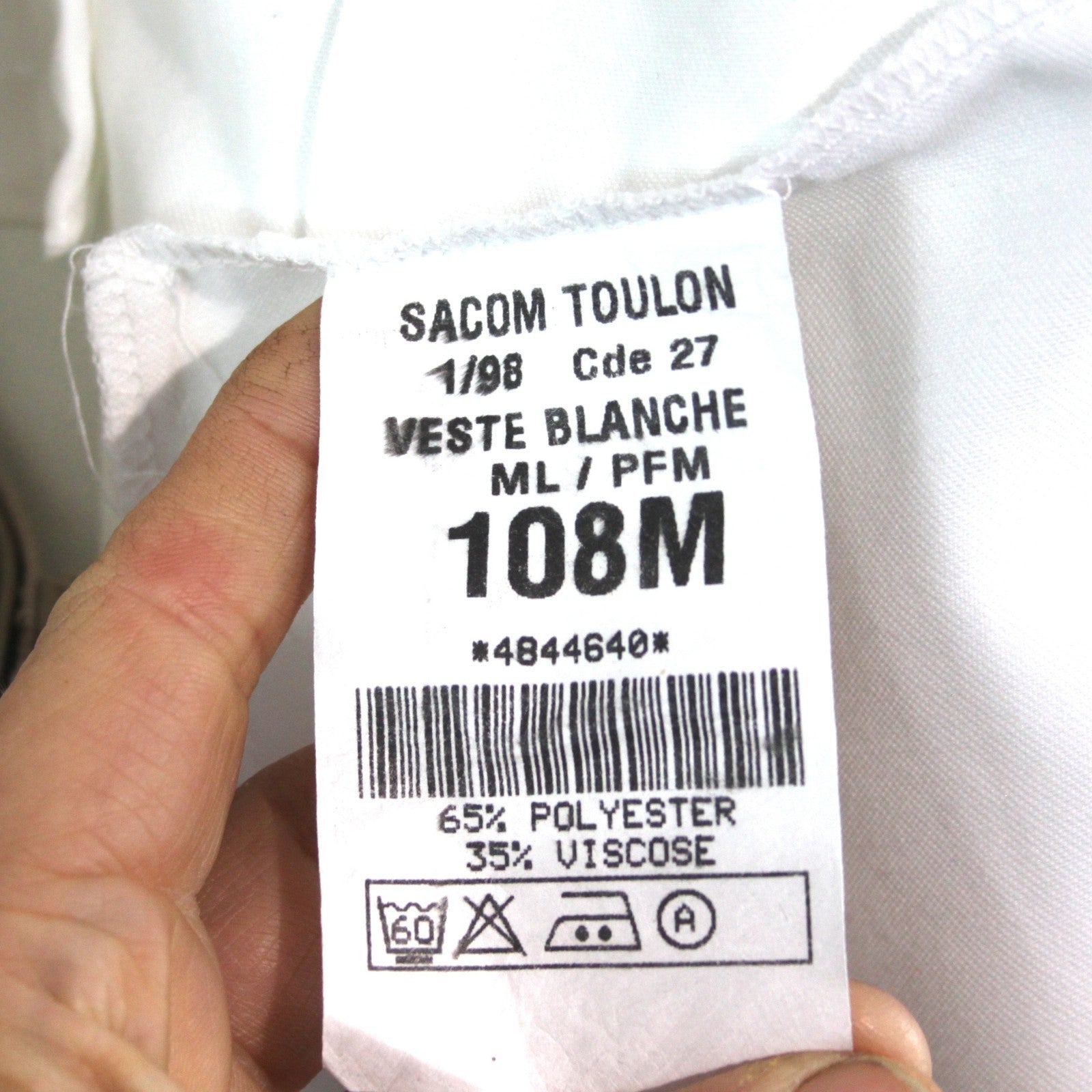 Womens Genuine Surplus French Army Dress Jacket White UK 18 (4299)