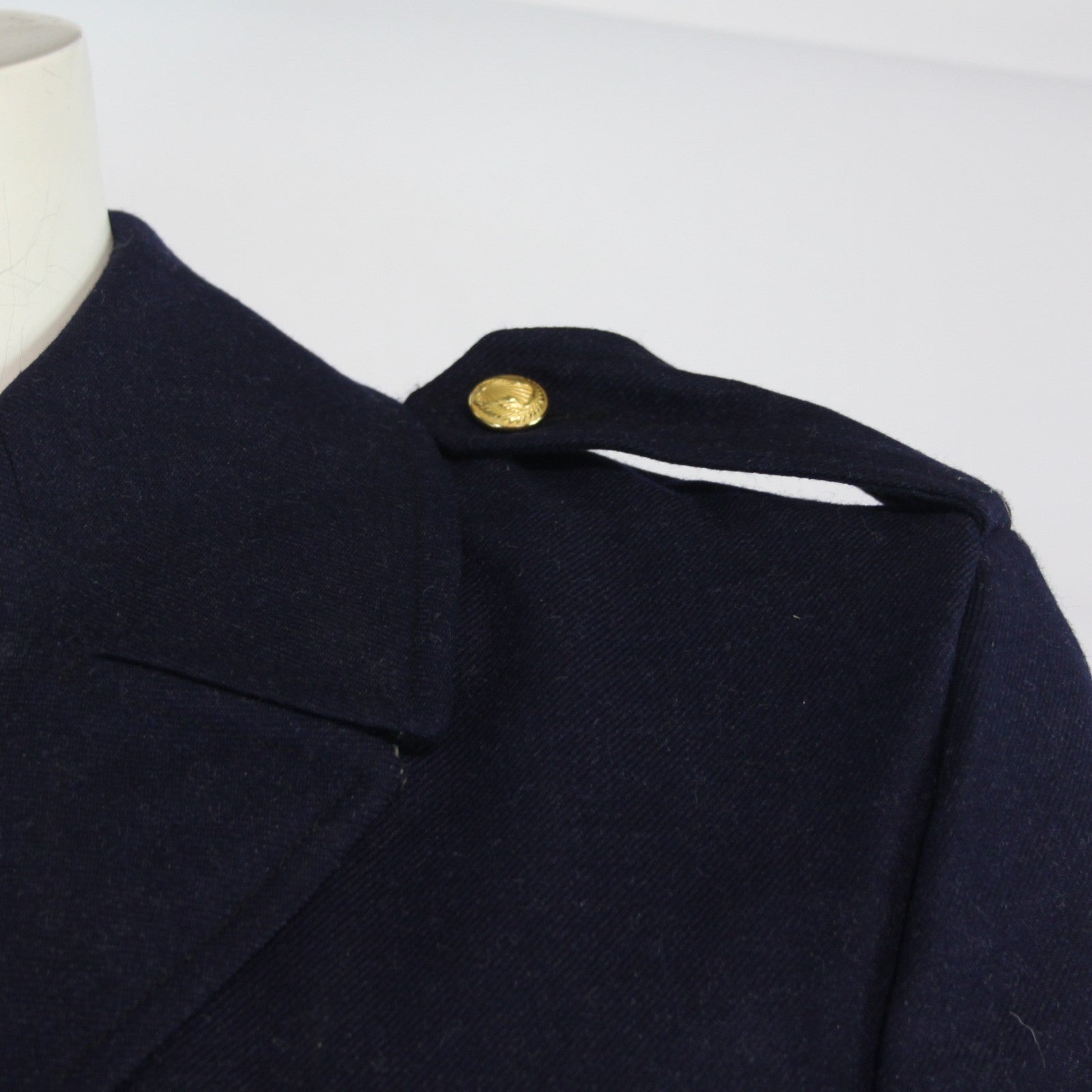 French Airforce Overcoat Navy Blue Genuine Surplus Coat 36-38" Chest (3804)