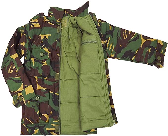 Kids/Boys Army British DPM Padded Quilted Zipped Camo Jacket Size 3-13 Years